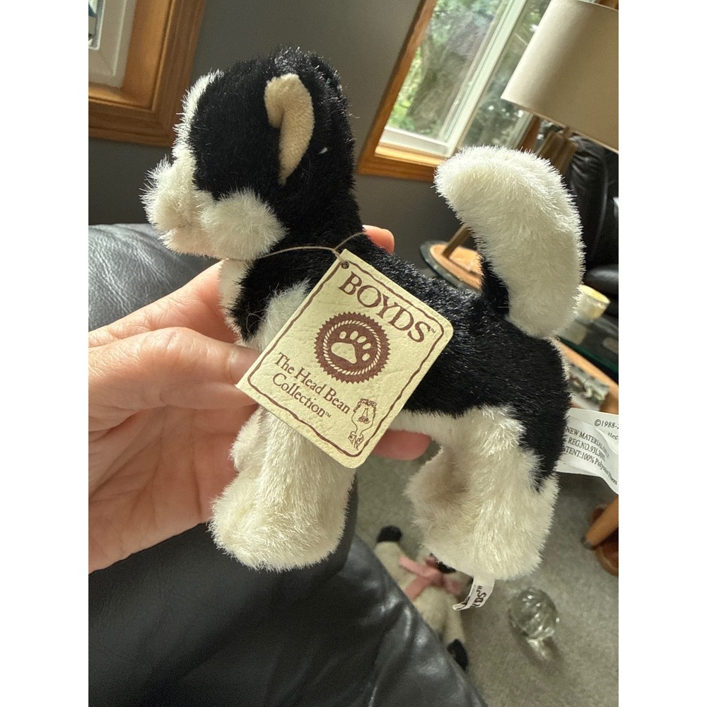 Boyds Collection Mush-Mush Husky Dog Plush Head Bean Heirloom Series Jointed NWT